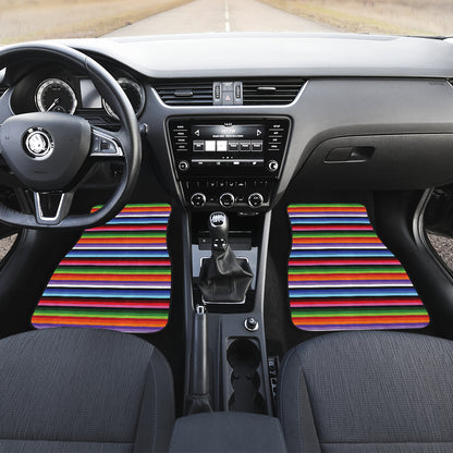 Serape Design Car Floor Mats Front Back