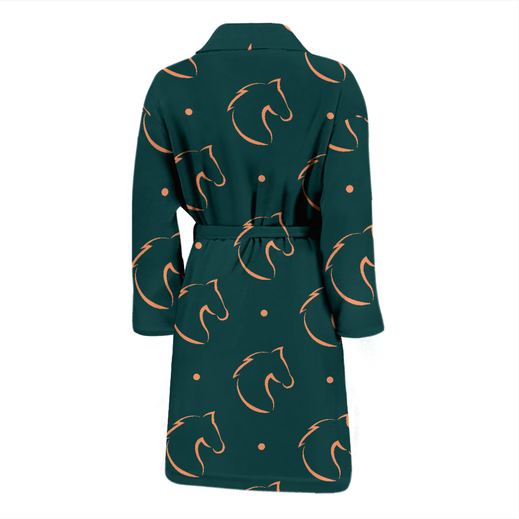 Horse Head Print Design LKS302 Men Bathrobe