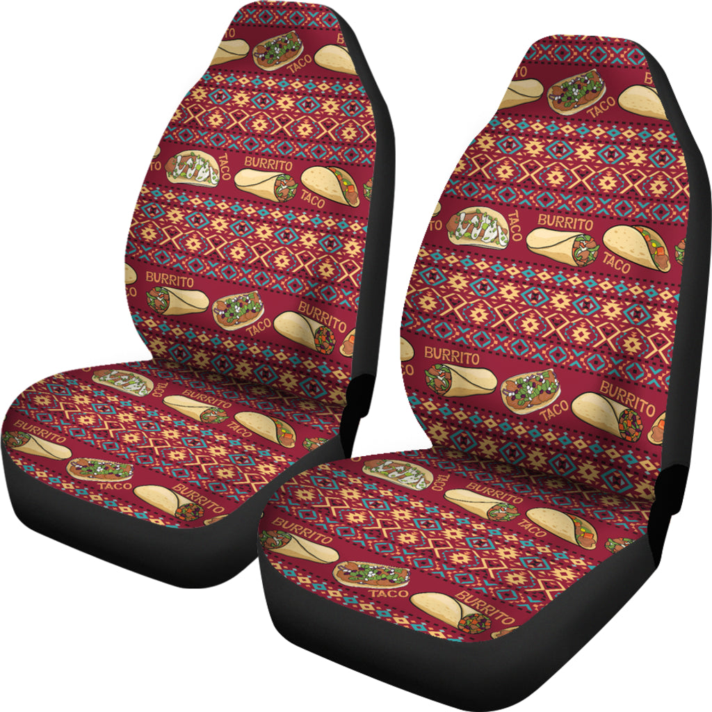 Burrito Taco Print Design LKS302 Car Seat Covers