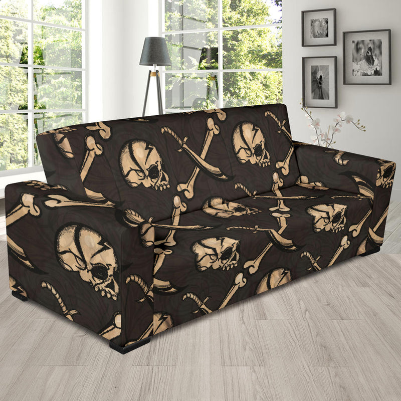 Pirate Pattern Print Design A03 Sofa Slipcover