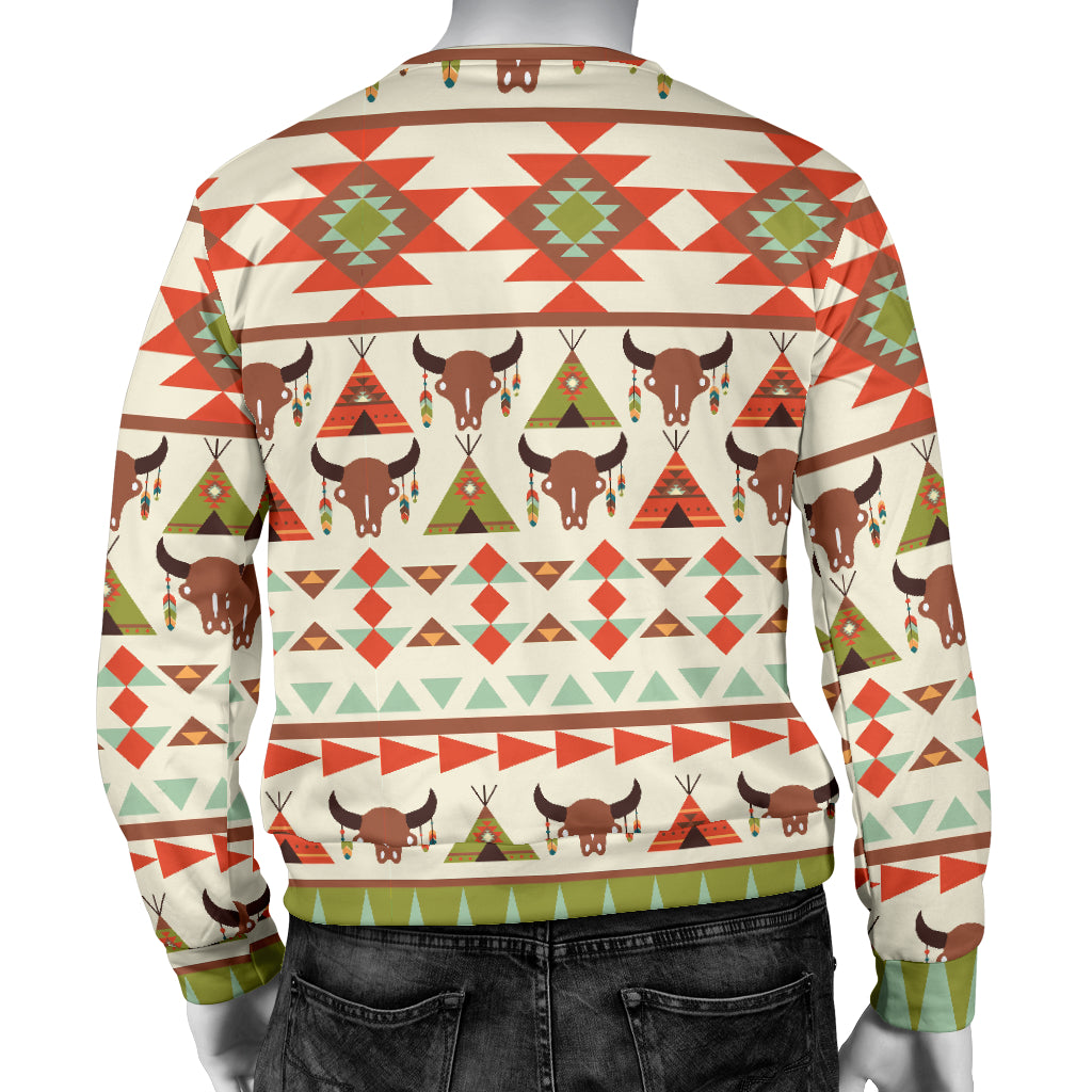 American indian Ethnic Pattern Men Long Sleeve Sweatshirt