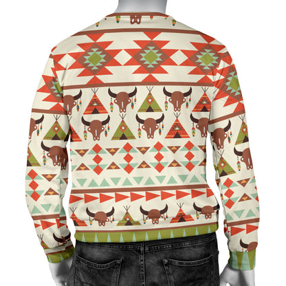 American indian Ethnic Pattern Men Long Sleeve Sweatshirt