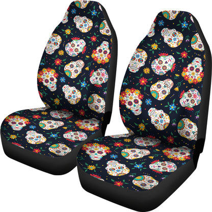 Sugar Skull Print Design LKS305 Car Seat Covers
