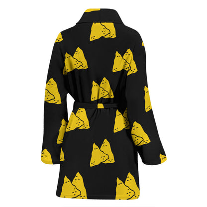 Nachos Pattern Print Design A02 Women Bathrobe