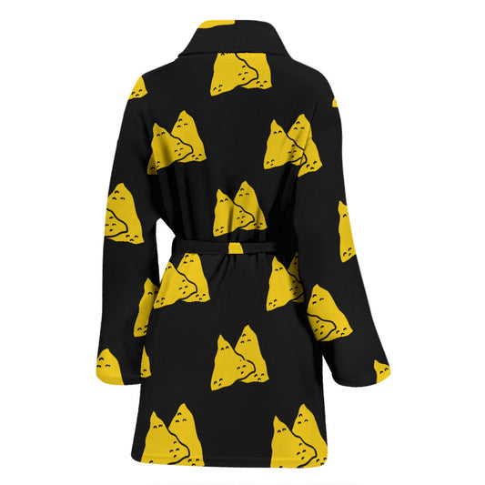 Nachos Pattern Print Design A02 Women Bathrobe