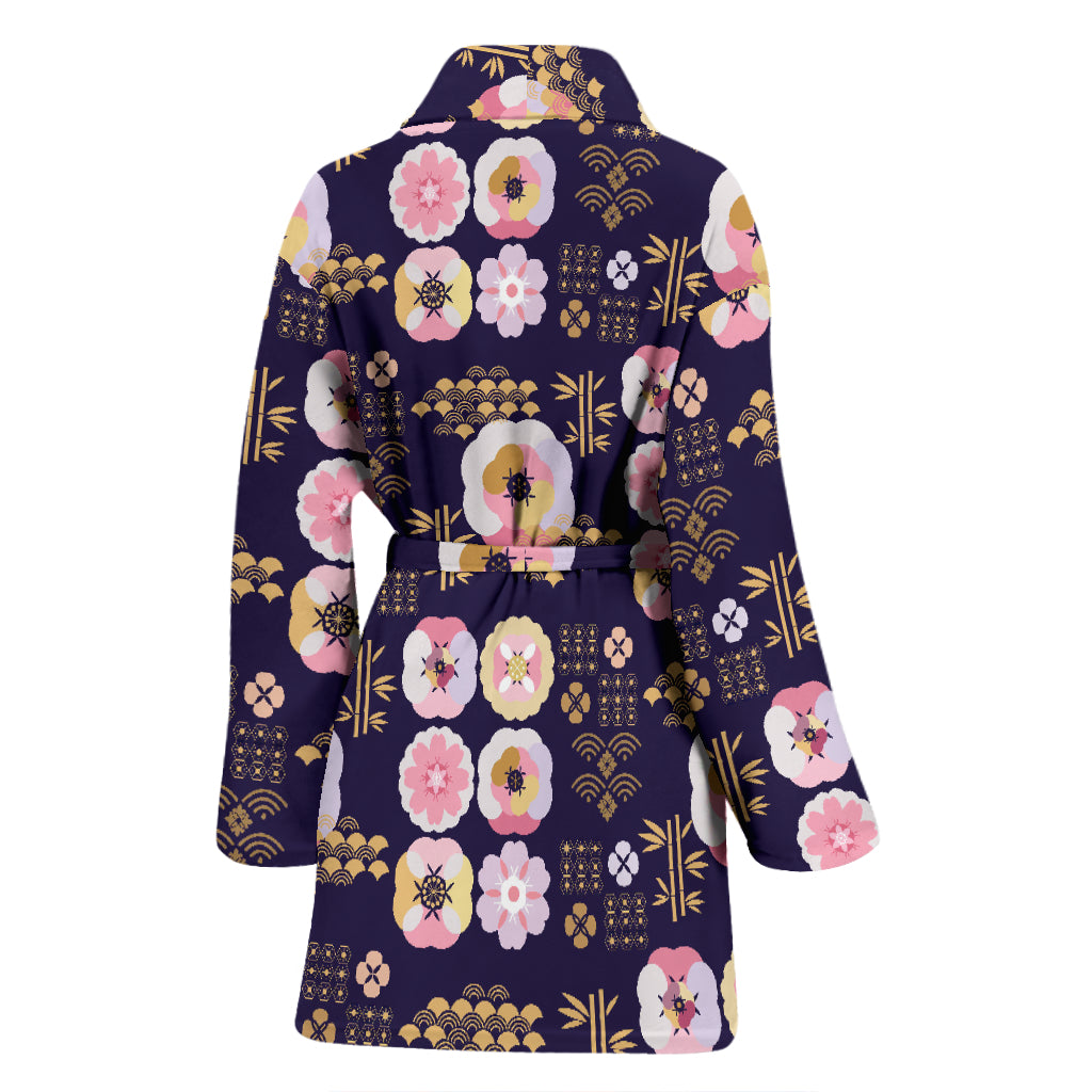 Sakura Japan Style Print Design LKS302 Women Bathrobe