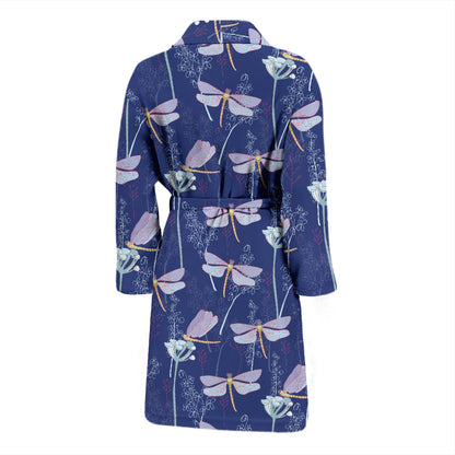 Dragonfly Print Design LKS401 Men Bathrobe