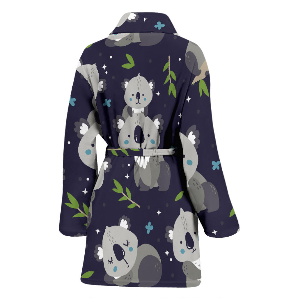 Koala Pattern Print Design 04 Women Bathrobe