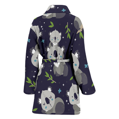 Koala Pattern Print Design 04 Women Bathrobe