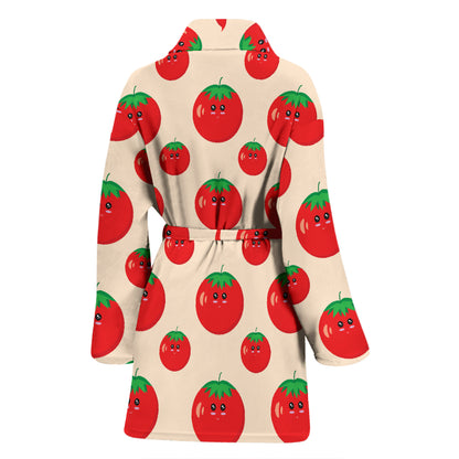 Tomato Print Design LKS308 Women Bathrobe