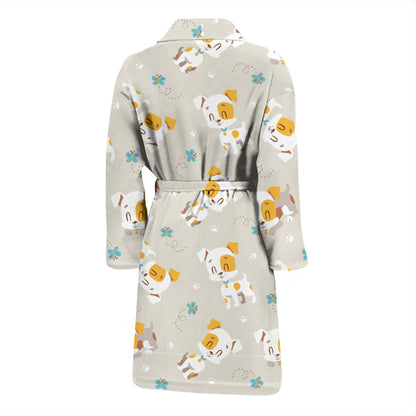Russell Terriers Print Design LKS306 Men Bathrobe