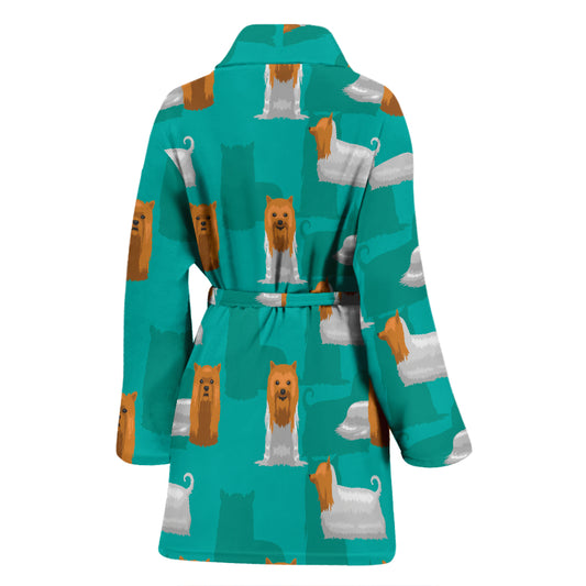 Silky Terriers Print Design LKS301 Women Bathrobe