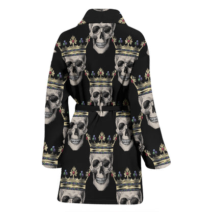 Skull King Print Design LKS3010 Women Bathrobe
