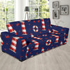 Nautical Pattern Print Design A03 Sofa Slipcover