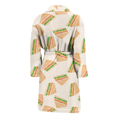 Sandwich Print Design LKS301 Men Bathrobe