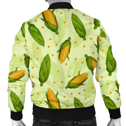 Agricultural Fresh Corn cob Print Pattern Men Bomber Jacket