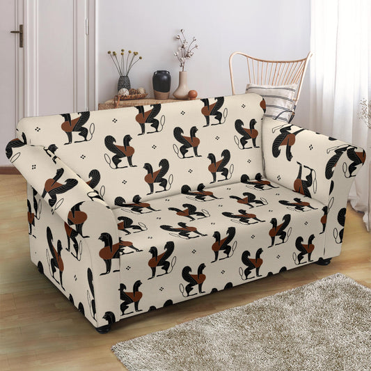 Ancient Greek Print Design LKS3010 Loveseat Couch Slipcover