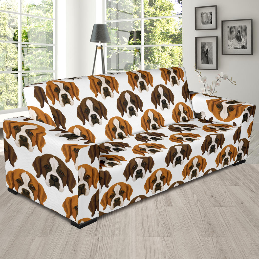 St Bernards Print Design LKS301 Sofa Slipcover