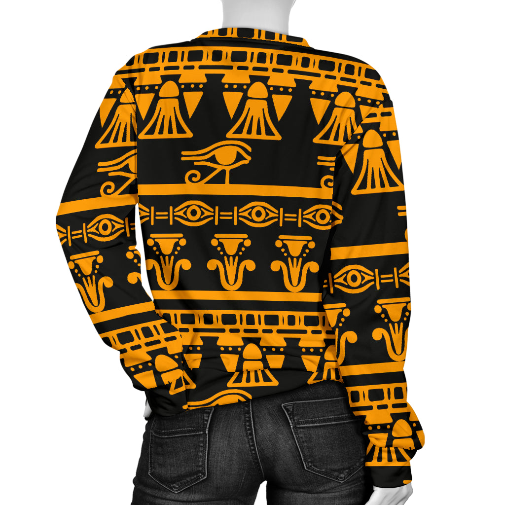 Eye of Horus Tribal Egypt Pattern Women Long Sleeve Sweatshirt