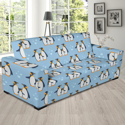 Penguin Pattern Print Design A04 Sofa Slipcover