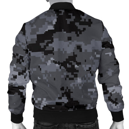 ACU Digital Black Camouflage Men Bomber Jacket