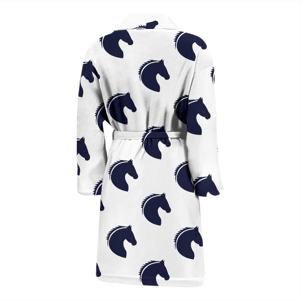 Horse Head Print Design LKS303 Men Bathrobe