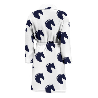 Horse Head Print Design LKS303 Men Bathrobe