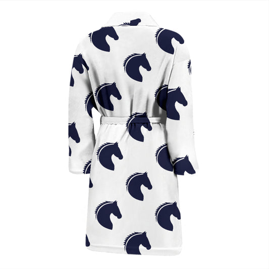 Horse Head Print Design LKS303 Men Bathrobe