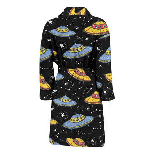 UFO Print Design LKS307 Men Bathrobe