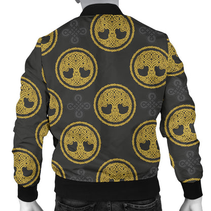Celtic Tree of Life Design Men Bomber Jacket