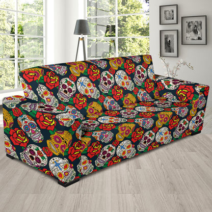 Sugar Skull Print Design LKS306 Sofa Slipcover
