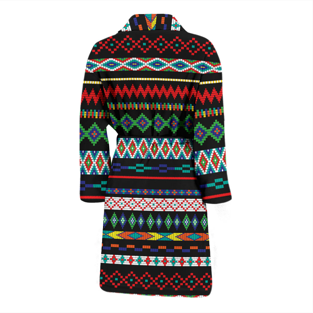 Southwest Pattern Print Design LKS302 Men Bathrobe