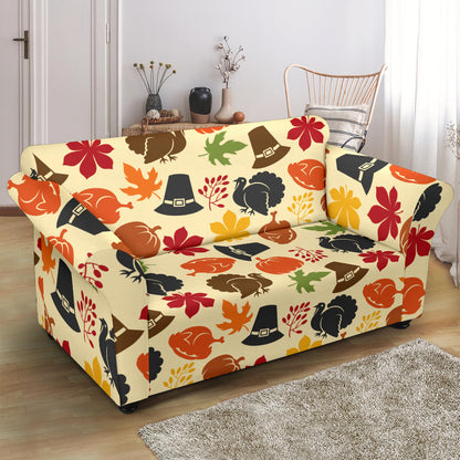 Thanksgiving Print Design LKS303 Loveseat Couch Slipcover