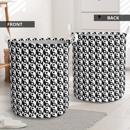 Yin Yang Classic Pattern Design Print Laundry Basket