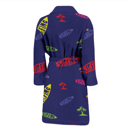 Surfboard Print Design LKS305 Men Bathrobe