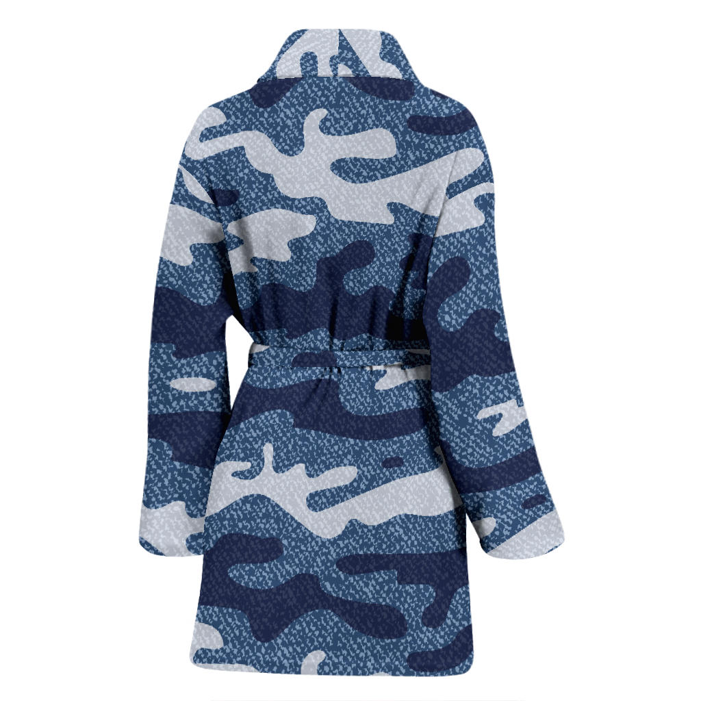 Jean Camouflage Pattern Print Design 05 Women Bathrobe