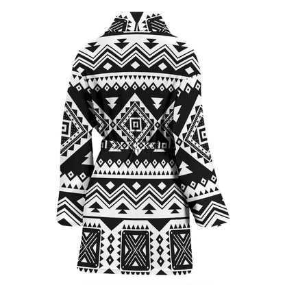 Aztec Pattern Print Design 08 Women Bathrobe