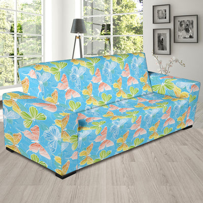 Butterfly Pattern Print Design 05 Sofa Slipcover