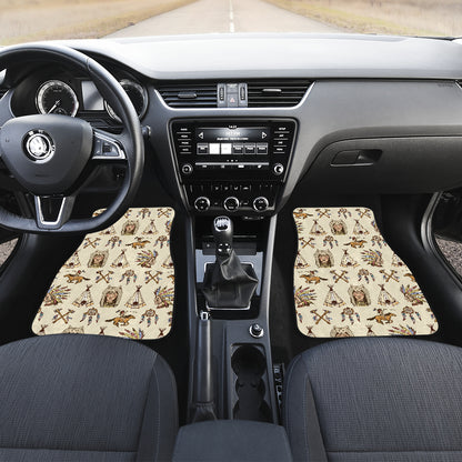 Native Indian Pattern Design Print Car Floor Mats Front Back