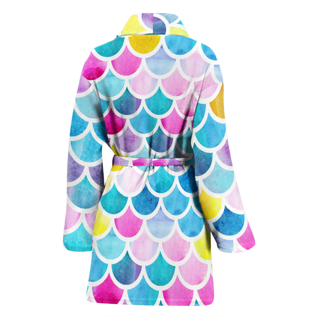 Scales Print Design LKS402 Women Bathrobe
