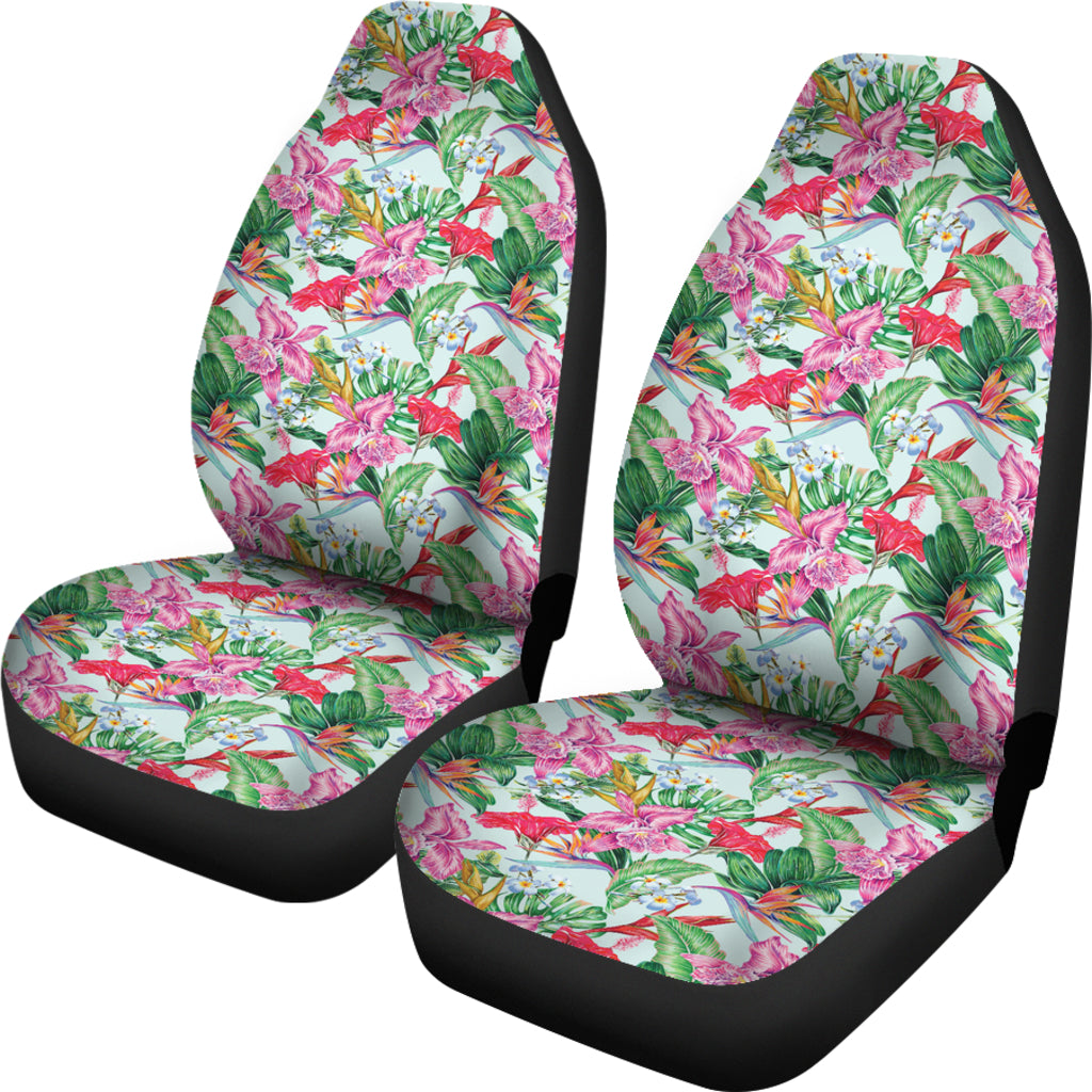 Tropical Flower Print Design LKS304 Car Seat Covers