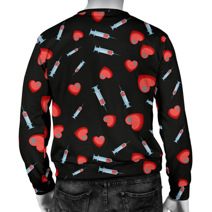 Phlebotomist Medical Concept Men Long Sleeve Sweatshirt