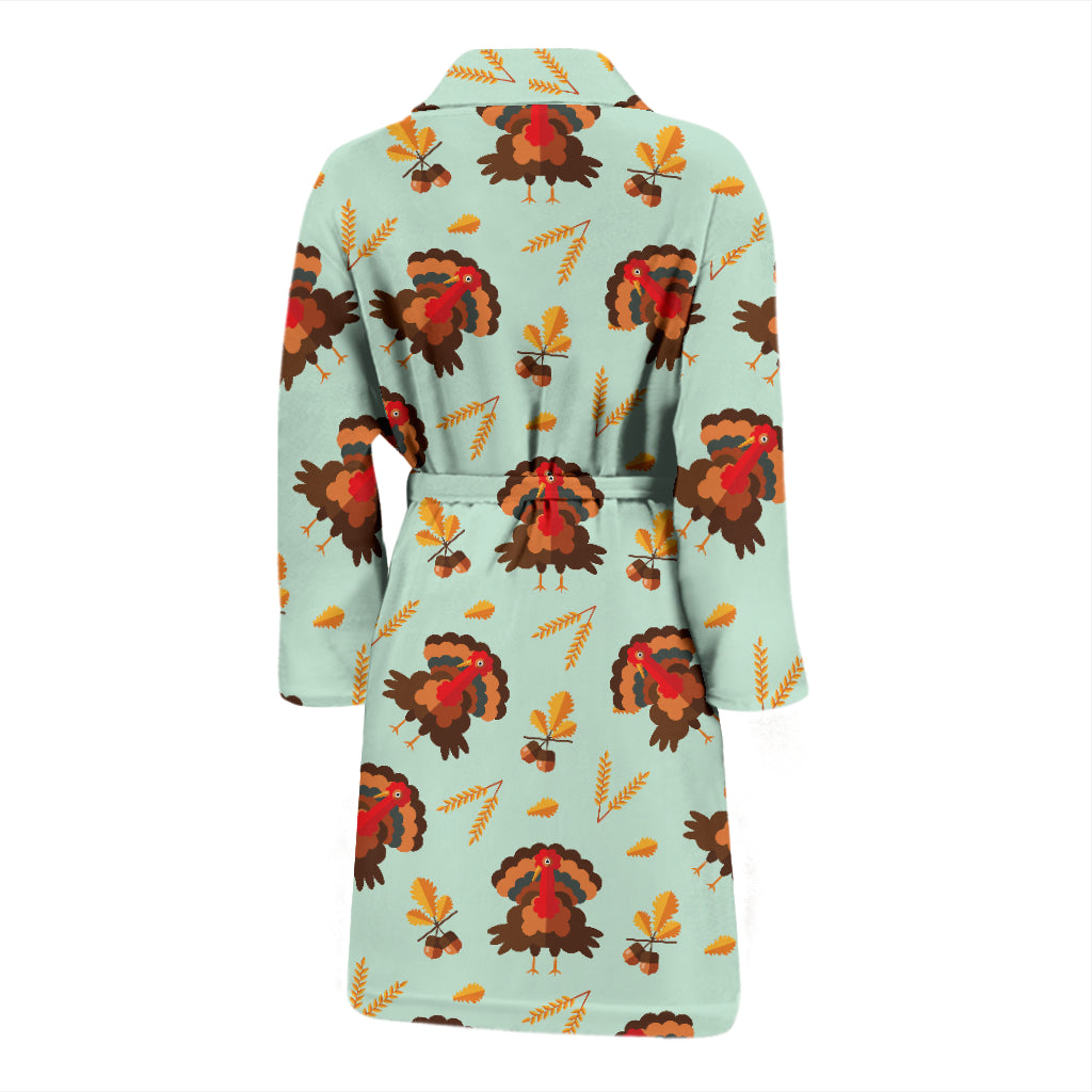 Thanksgiving Print Design LKS309 Men Bathrobe