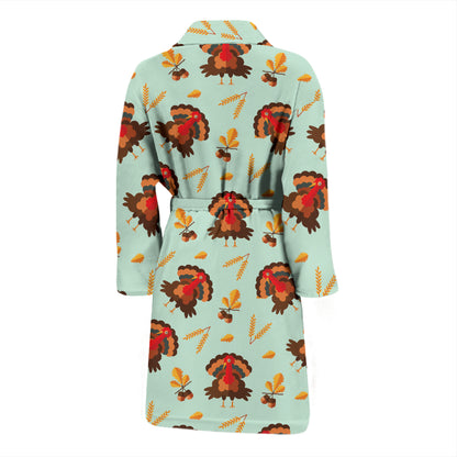 Thanksgiving Print Design LKS309 Men Bathrobe