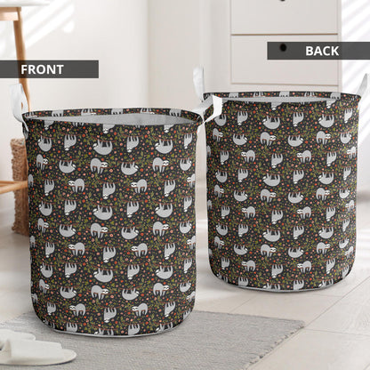 Sloth Cute Design Themed Print Laundry Basket