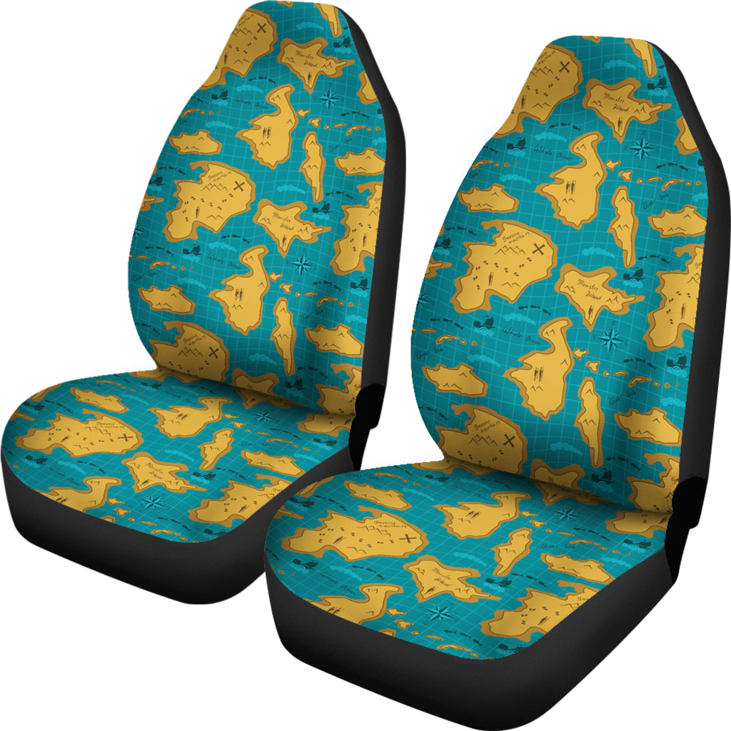 World Map Print Design LKS301 Car Seat Covers