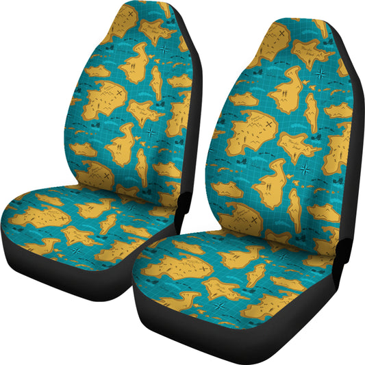 World Map Print Design LKS301 Car Seat Covers