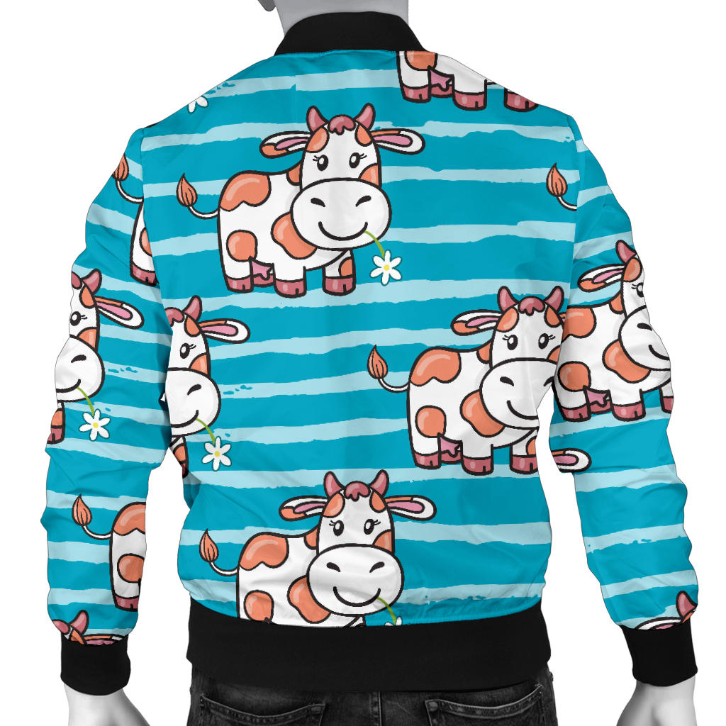 Cow Cute Print Pattern Men Bomber Jacket
