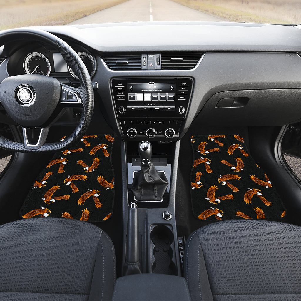 Eagles Print Pattern Car Floor Mats Front Back