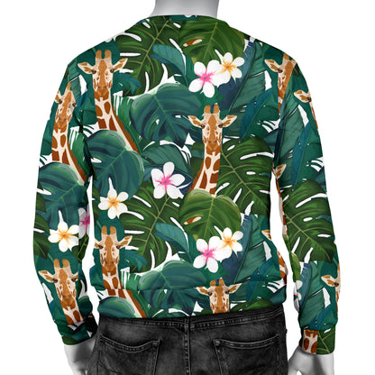 Giraffe Jungle Design Print Men Long Sleeve Sweatshirt